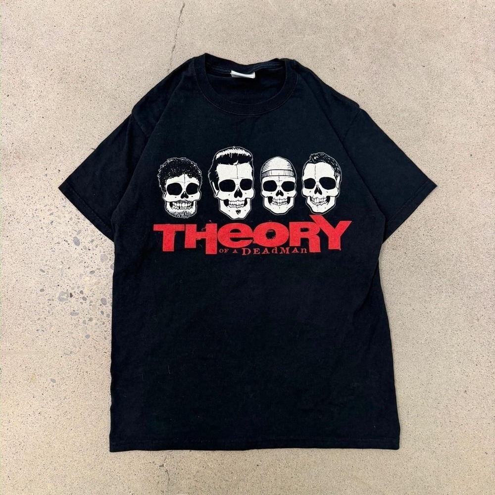 Vintage 2000s Theory Of A Deadman Punk Rock Band T-Shirt (Size Medium)